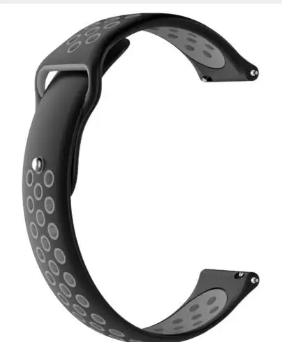 Black and grey 1 шт. двухслойный силиконовый ремешок для Huami Amazfit смарт-Браслет фитнес-трекер аксессуары ремень для Huami Xiaomi браслет ремешок - Цвет: Black and grey