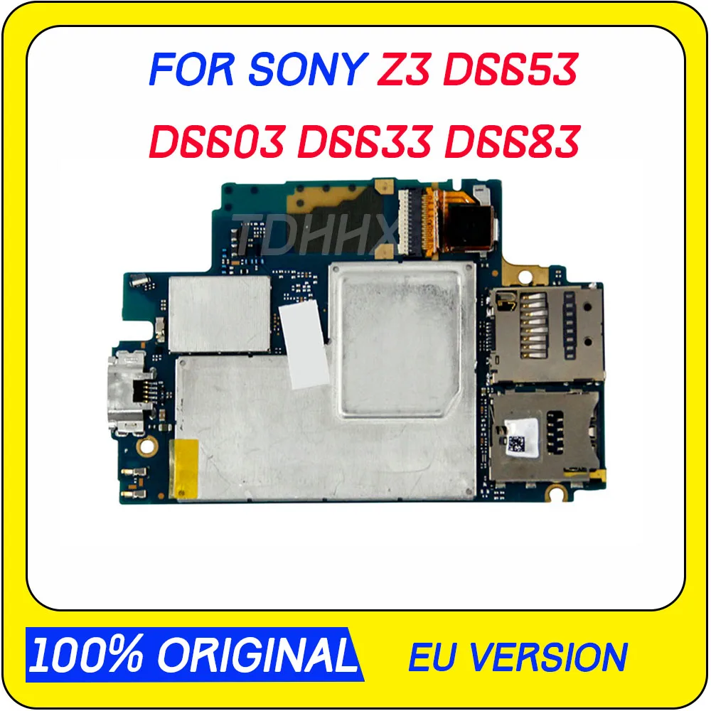 16 Гб для Sony Z3 D6653 D6633 D6683 логическая плата с системой Android 100% Оригинальный