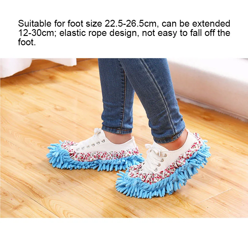 

3 Pair Multifunction Mop Slippers Shoes Fiber Dust Mop Shoes for Home Cleaning DC120