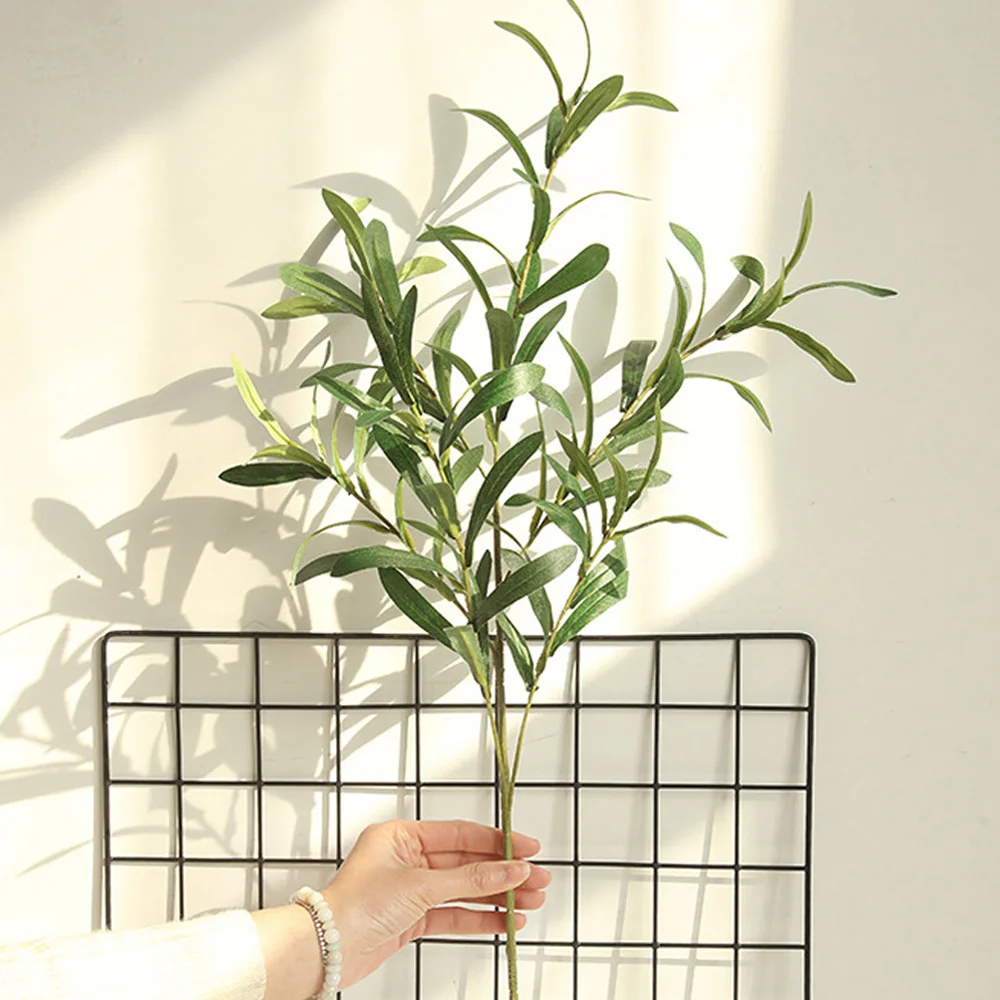 6 fork искусственные оливковые зеленые листья домашний декор свадебное