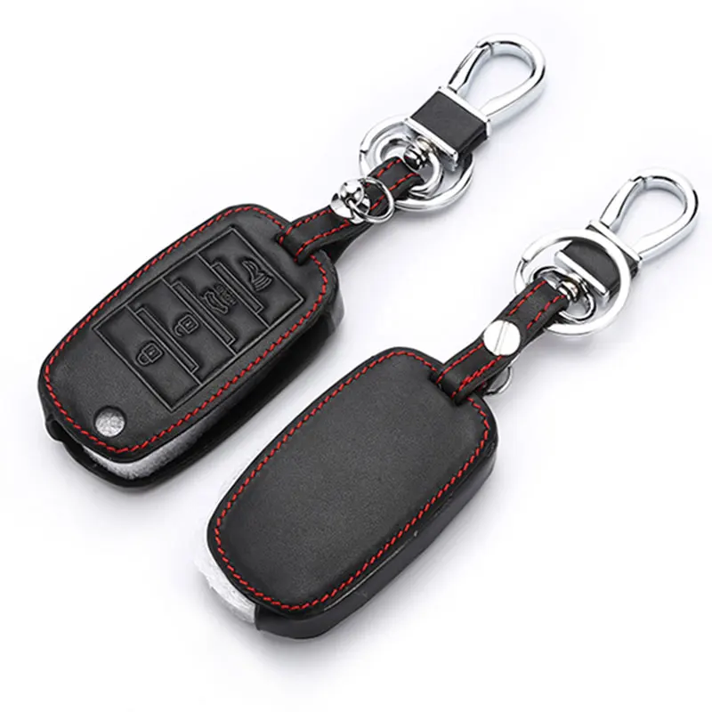 Раскладной чехол для ключей из натуральной кожи Kia Rio 3 Soul Sportage Ceed Sorento Cerato K2 K3 K4 K5