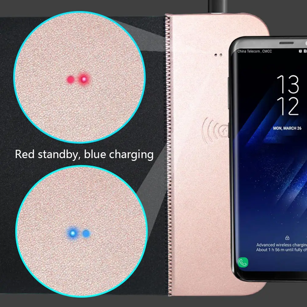 KISSCASE 2 в 1 10 Вт QI Беспроводное зарядное устройство для iPhone X XR 8 Plus настольные