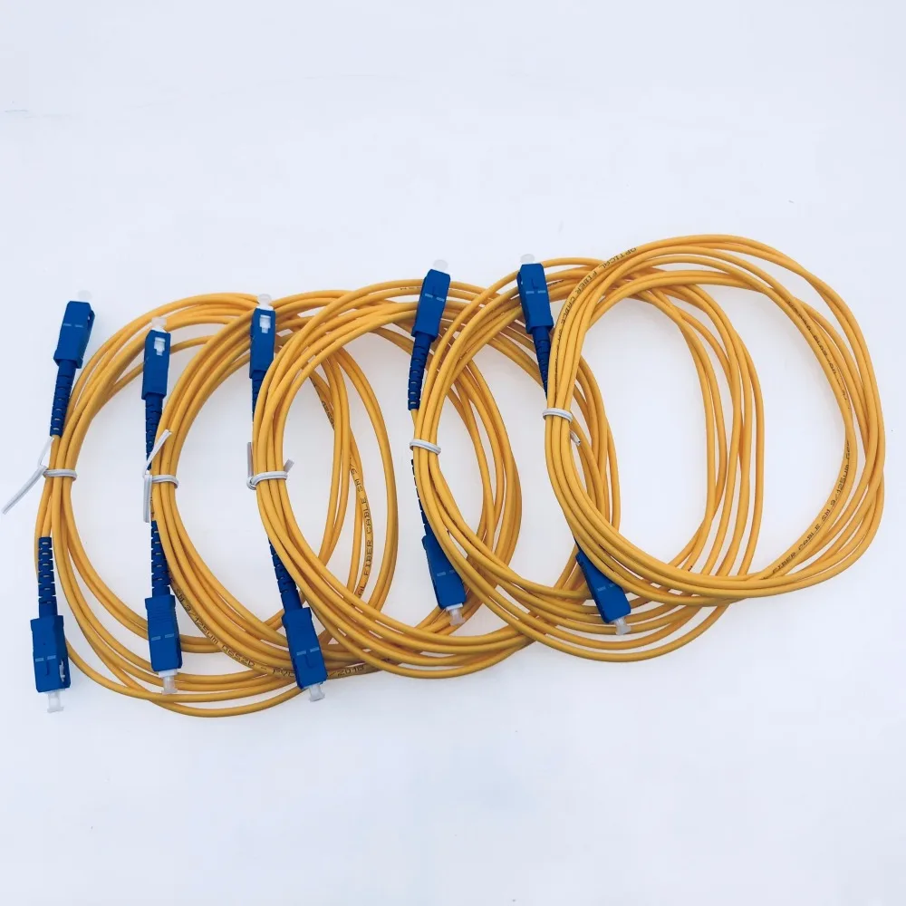 5 шт. FTTH SM SX 3 м UPC 2,0 мм или 3,0 мм FTTH волоконный Кабель Стандартный волоконный соединительный кабель SC-SC волоконно-оптический патч-корд