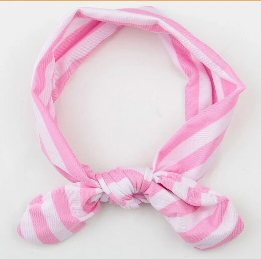 Повязка на голову с кроличьими ушами для маленьких девочек повязка в полоску