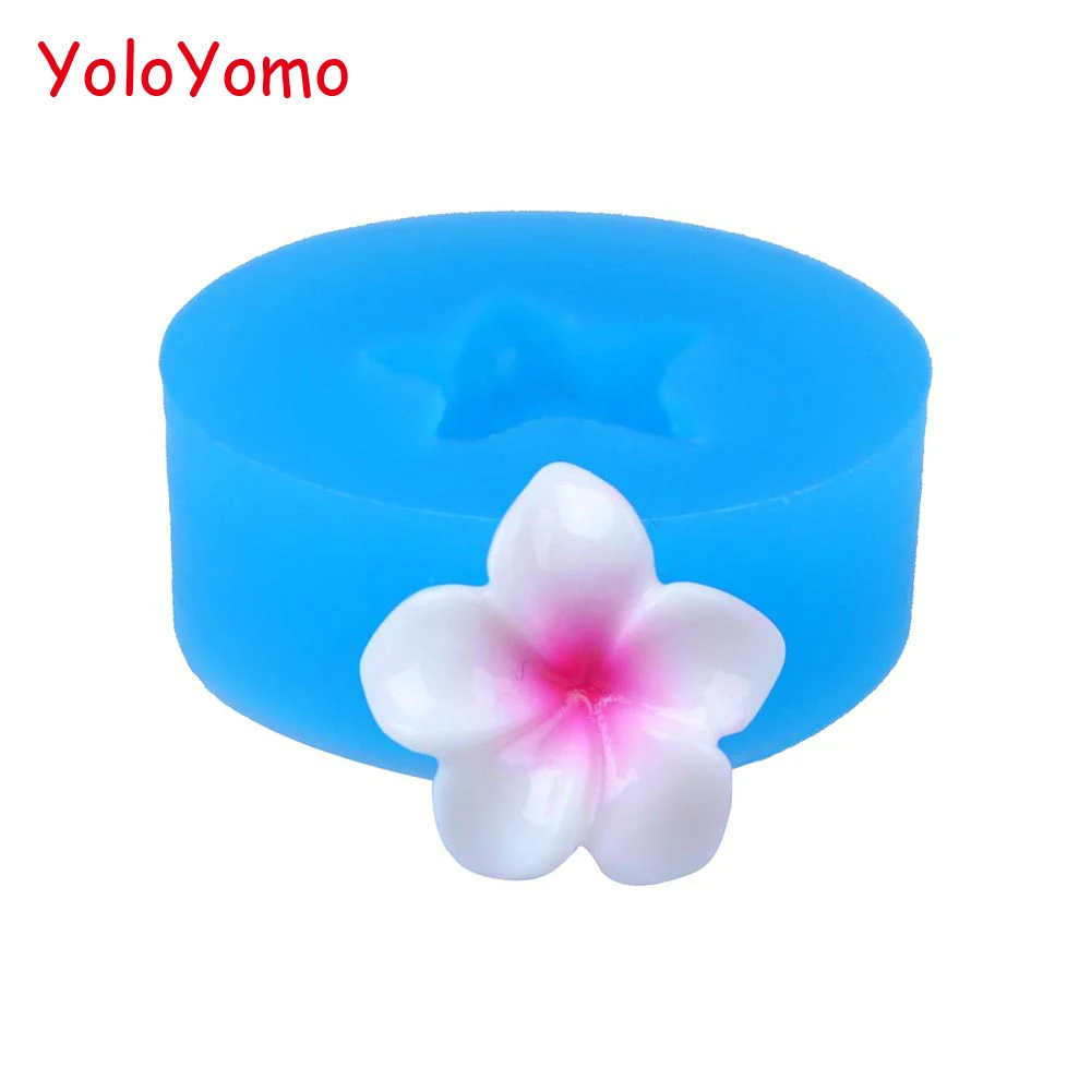 H269YL 16 2 мм Plumeria Цветок силиконовая форма кекс Топпер миниатюрная еда помадка