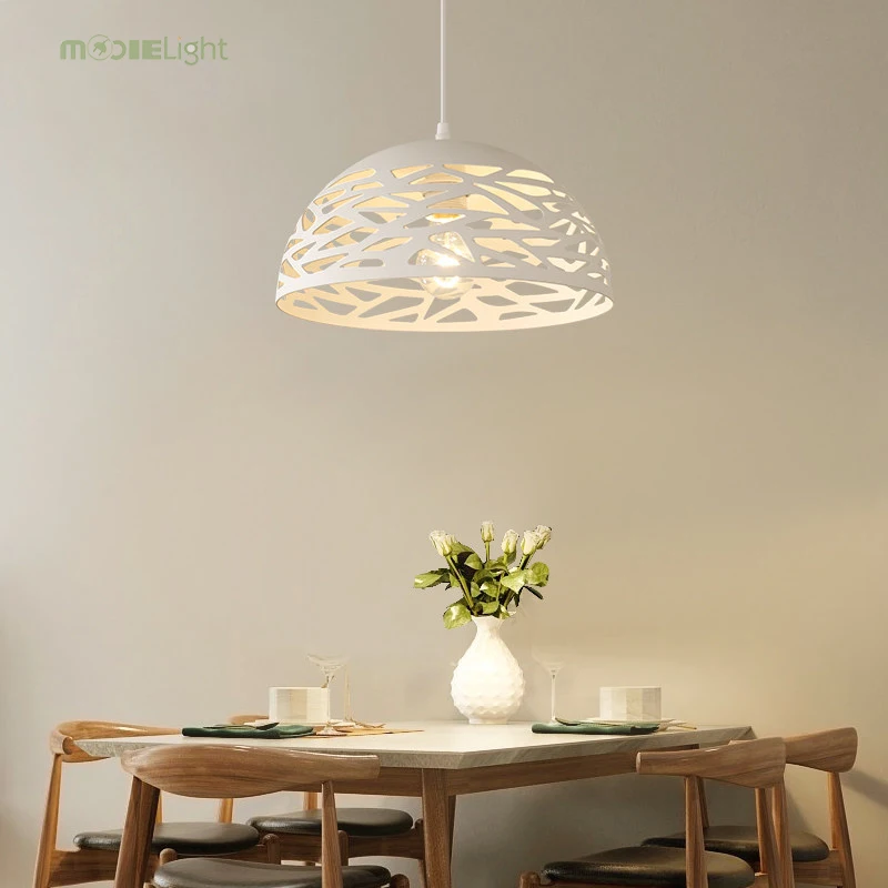 Free Shipping Modern Led Pendant Lamp White Black Painting Metal Light for Stair Dinning Living Room Hanging Lighting | Лампы и