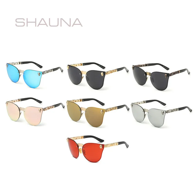 SHAUNA, крутые готические солнцезащитные очки, Кристальный череп, для женщин, стимпанк, солнцезащитные очки, Ретро стиль, мужские, Панк оттенки, UV400