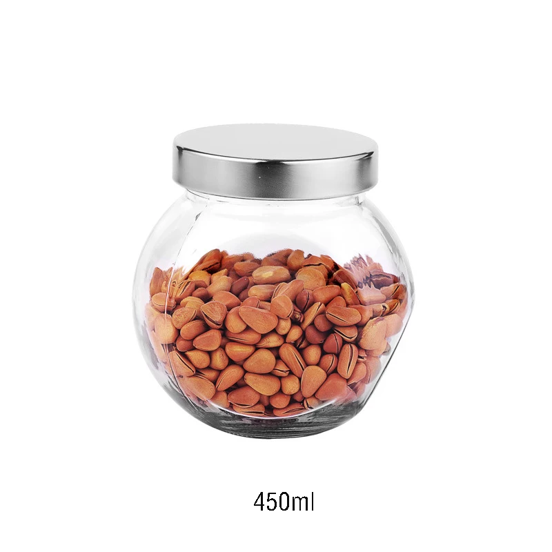 450ML 3Pcs 3 шт. пищевой стеклянная банка для хранения бутылка приправы сухой фруктовый чай запечатанные банки контейнеры для хранения чили соус тара для крупы - Цвет: 450ML 3Pcs