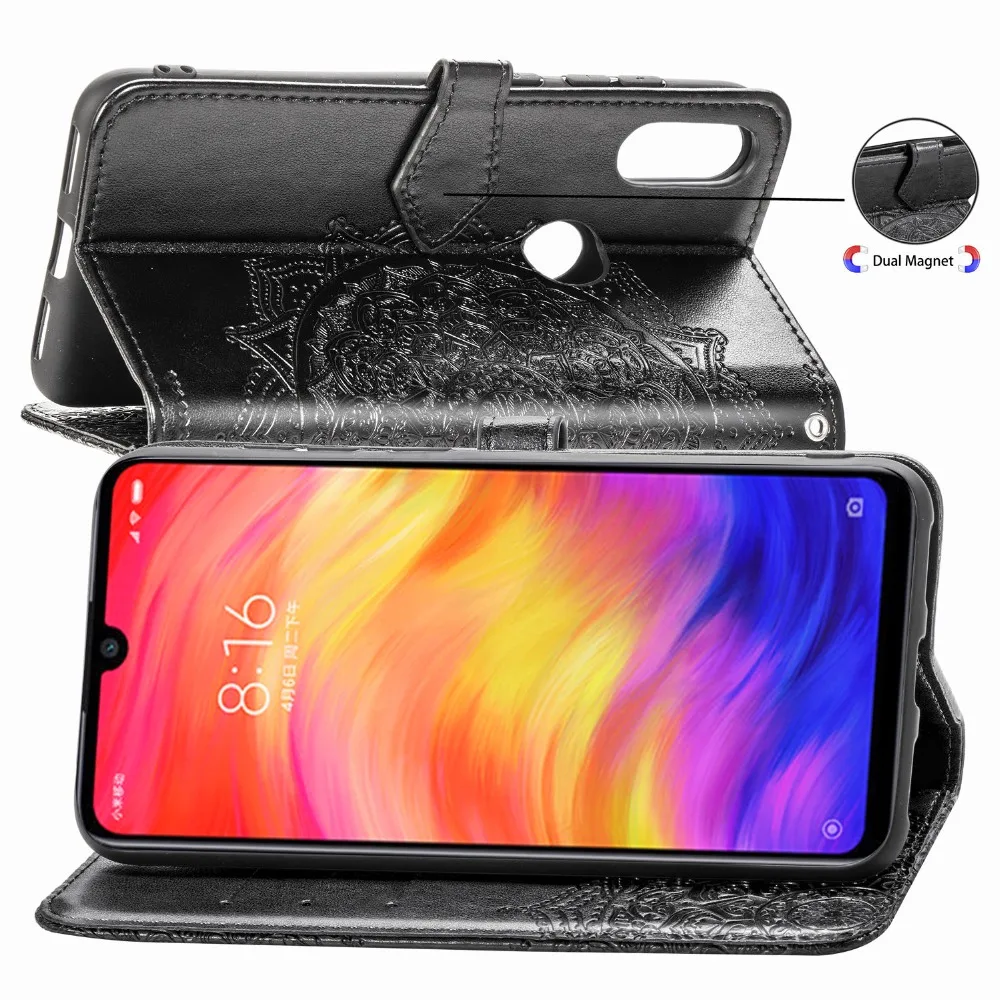 Чехол-бумажник для Xiaomi Redmi Note 7 Pro 6 5 роскошный кожаный чехол с откидной крышкой 5A