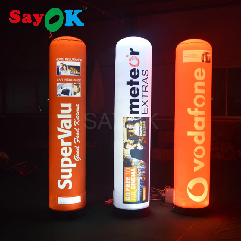 

Customized Inflatable Column Tube LED Pillar Tube with Your Logo Glow in the Dark for Events Advertising Promotion