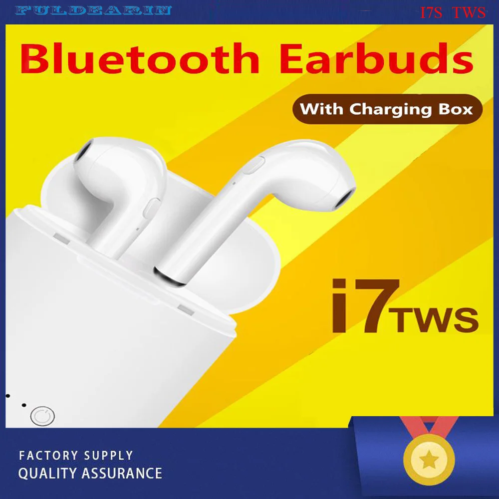 5 видов цветов I7S TWS Fone De Ouvido Sem Fio Bluetooth наушники гарнитура с зарядным боксом для ios и