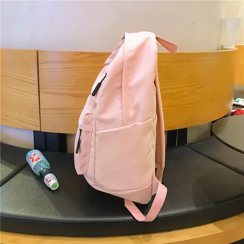 2019 Нейлоновые женские школьные рюкзаки однотонные ранцы для девочек-подростков