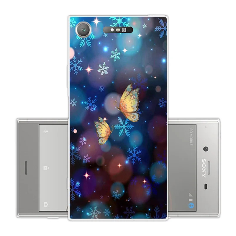 Мягкие силиконовые чехлы для Sony Xperia XZ1 5 2 дюйма задняя крышка синего цвета из ТПУ