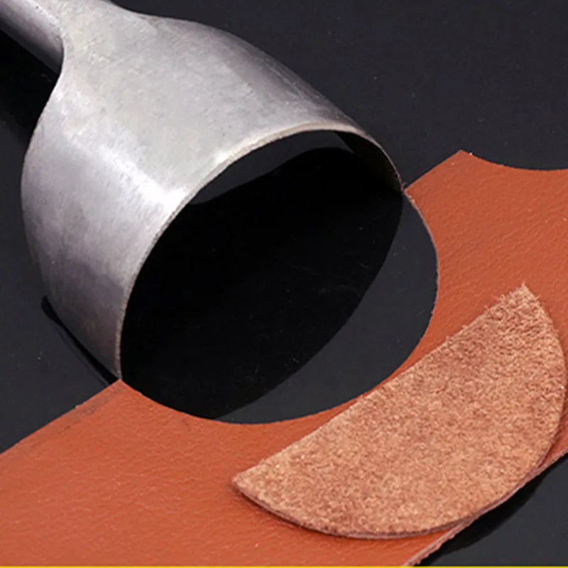 

5-50mm Leather Handmade Craft Half-round Cutter Punch Tool DIY Leather Belt Wallet Strap Cowhide Punching Set Leathercraft Tool