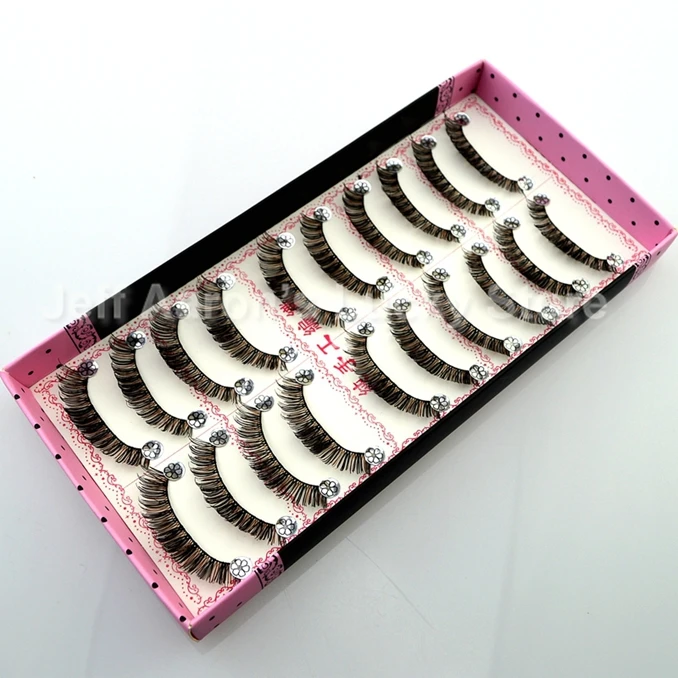 10 пар коричневых накладных ресниц ручной работы модные лахские глаза