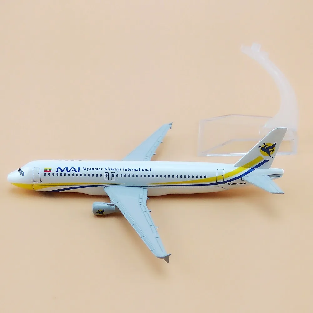 16 см Air Myanmar Airways Международный МАИ Airbus 320 A320 модель самолета Воздушный самолет