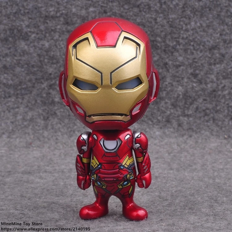 DISNEY Marvel Мстители Железный человек Марк 46 Капитан Америка 11 см фигурка аниме мини
