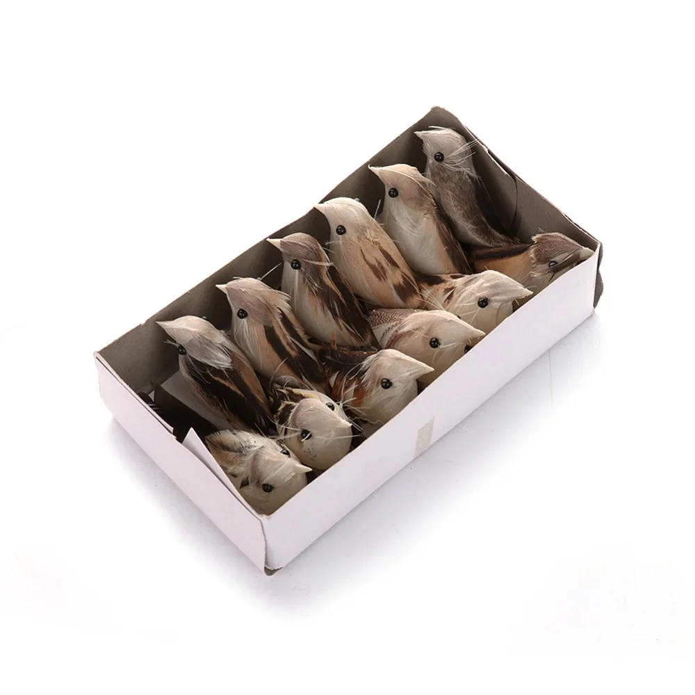 Искусственное украшение для рождественской елки голубь из пены 12 шт. - купить по