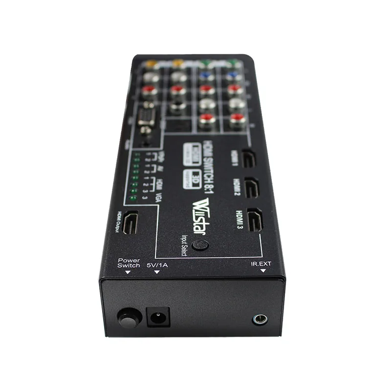 Wiistar Digital Multi-Functional HDMI Converter with 8 Inputs to 1 Output ( VGA+AV+Ypbpr Component + HDMI) hdmi out | Безопасность и