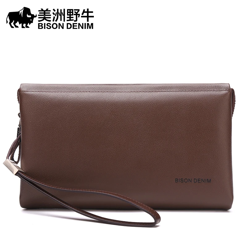 известных брендов BISON DENIM мужской клатч кошелёк бумажник портмоне мужское