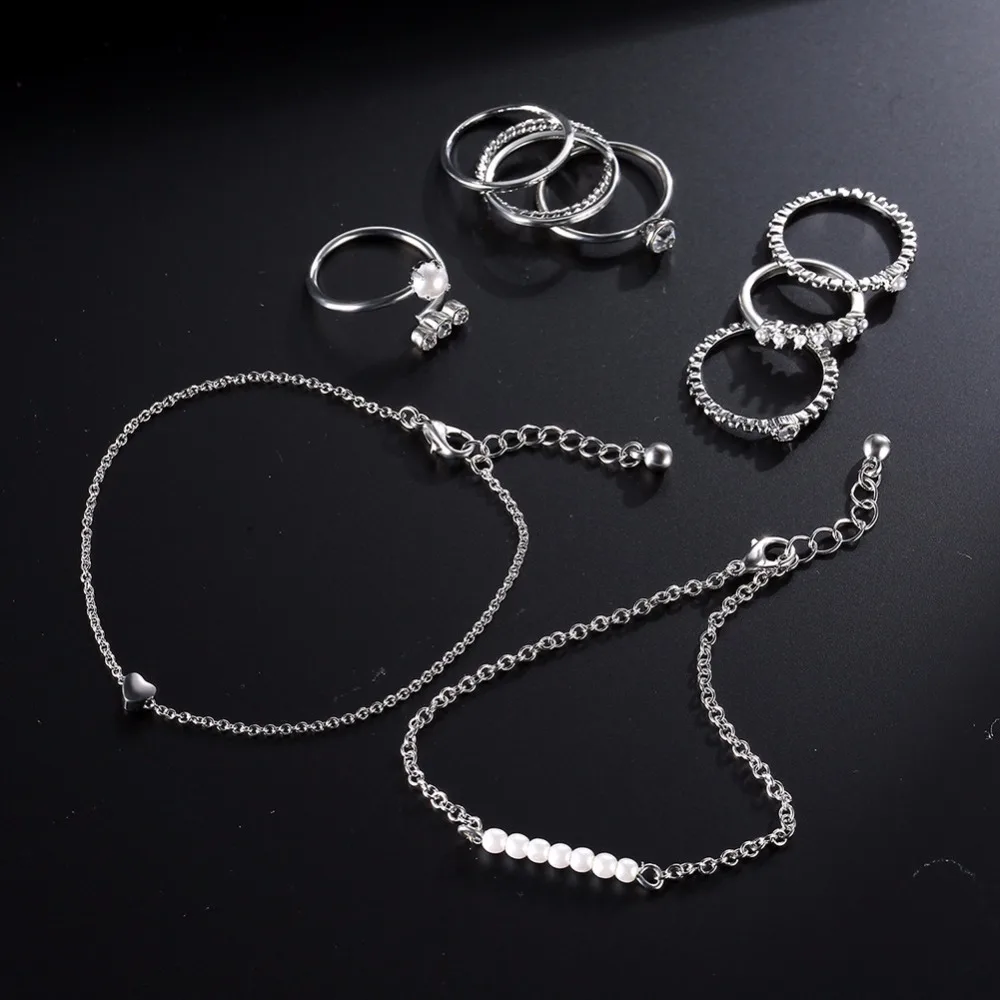 Высокое качество Нержавеющей Стали ААА Цирконий Обручальные Кольца Набор Для