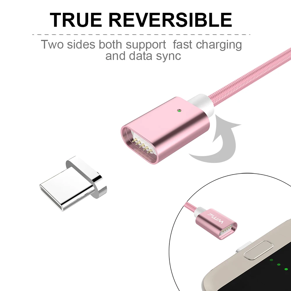 3 в 1 Магнитный кабель Micro usb Type C адаптер для быстрой зарядки телефона Microusb TypeC