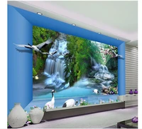 3d customized wallpaper beautiful mountain stream 3d space living room tv backdrop photo 3d wallpaper