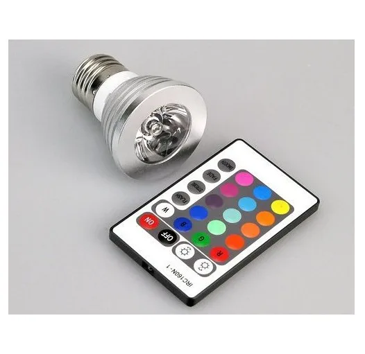 Lowest price 5W LED E27 E14 GU10 RGB Bulb 16Color Spotlight with IR Remote Controller Lamp for Home Party Decoration | Освещение