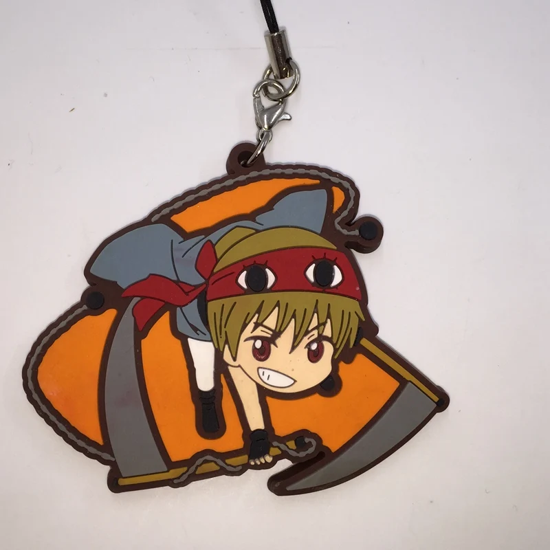 

1PCS Gintama Gin Tama Rubber Keychain Rare straps