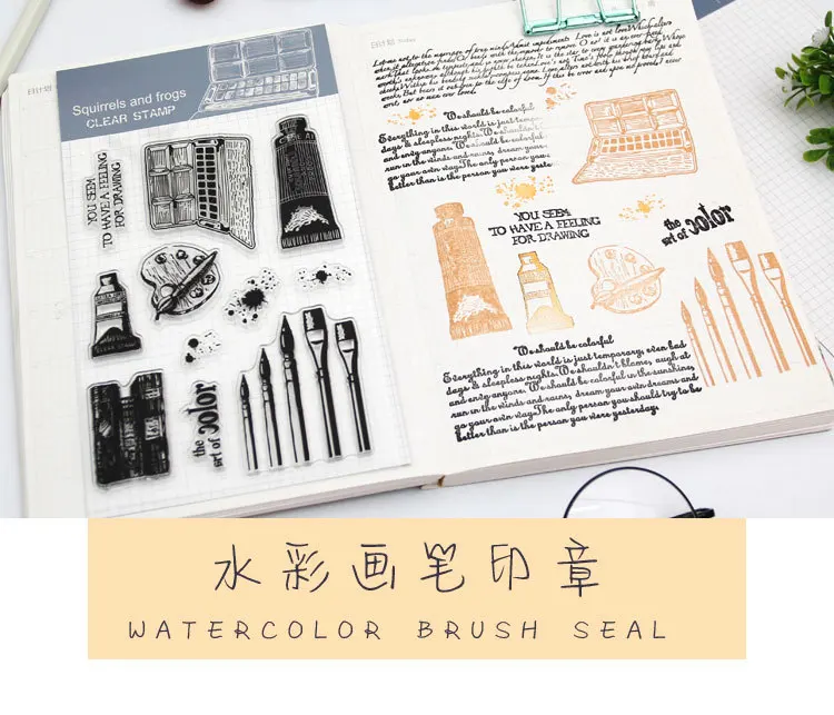 Контейнер для мытья кистей ручка прозрачный чистый силикон штамп/печать DIY