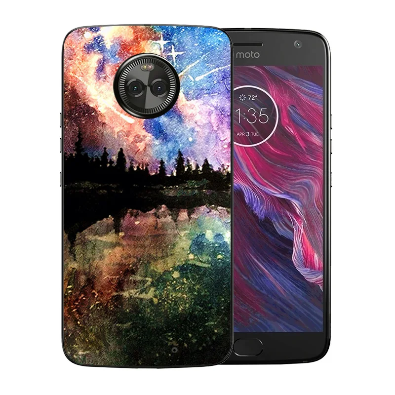 Для Motorola Moto X4 чехлы для телефонов мягкий ТПУ XT1900 задняя крышка с рисунком