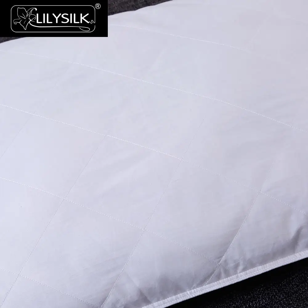 LilySilk шелковая подкладка Подушка моющийся покрытый хлопком для сна высота 16 см