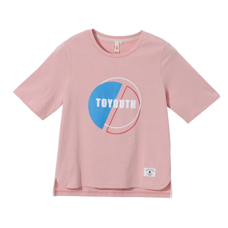 Toyouth летние топы с вышивкой модные женские футболки коротким рукавом