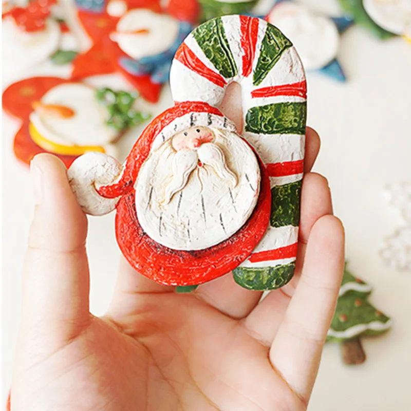 Рождественский Снеговик носок звезда магниты на холодильник белая доска