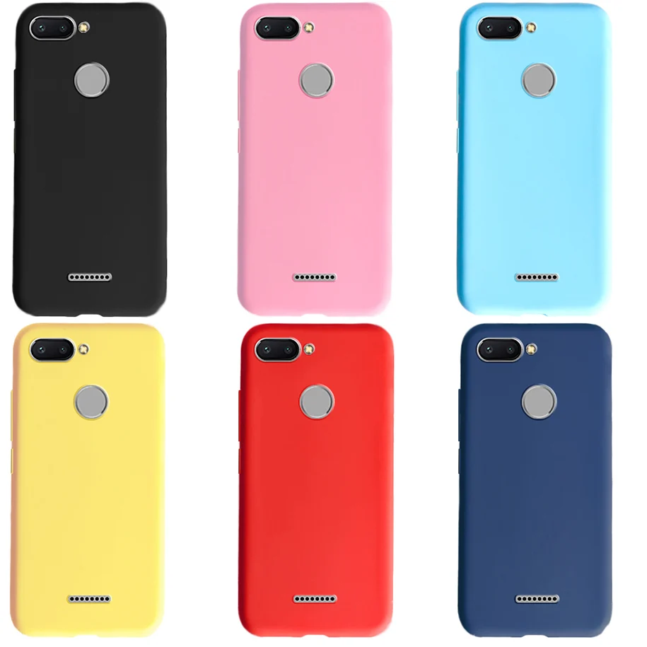 Чехол для Xiaomi Redmi 6 чехол 6A Мягкий ТПУ силиконовый матовый A A6 Redmi6 Pro чехлы