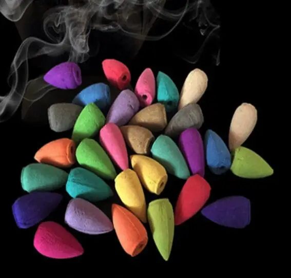 20pcs mixed Горелка для благовоний с обратным потоком, домашний декор, керамическая ароматерапия, буддийский водопад, курильница, держатель для благовоний+ 20 шт., конусов для благовоний - Цвет: 20pcs mixed