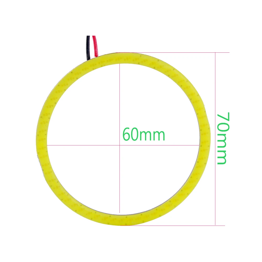 YM E Bright 2 пары (4 шт.) 70 мм COB 60 SMD LED DC 12V автомобильная фара Angel Eye Halo Кольцо ангельские