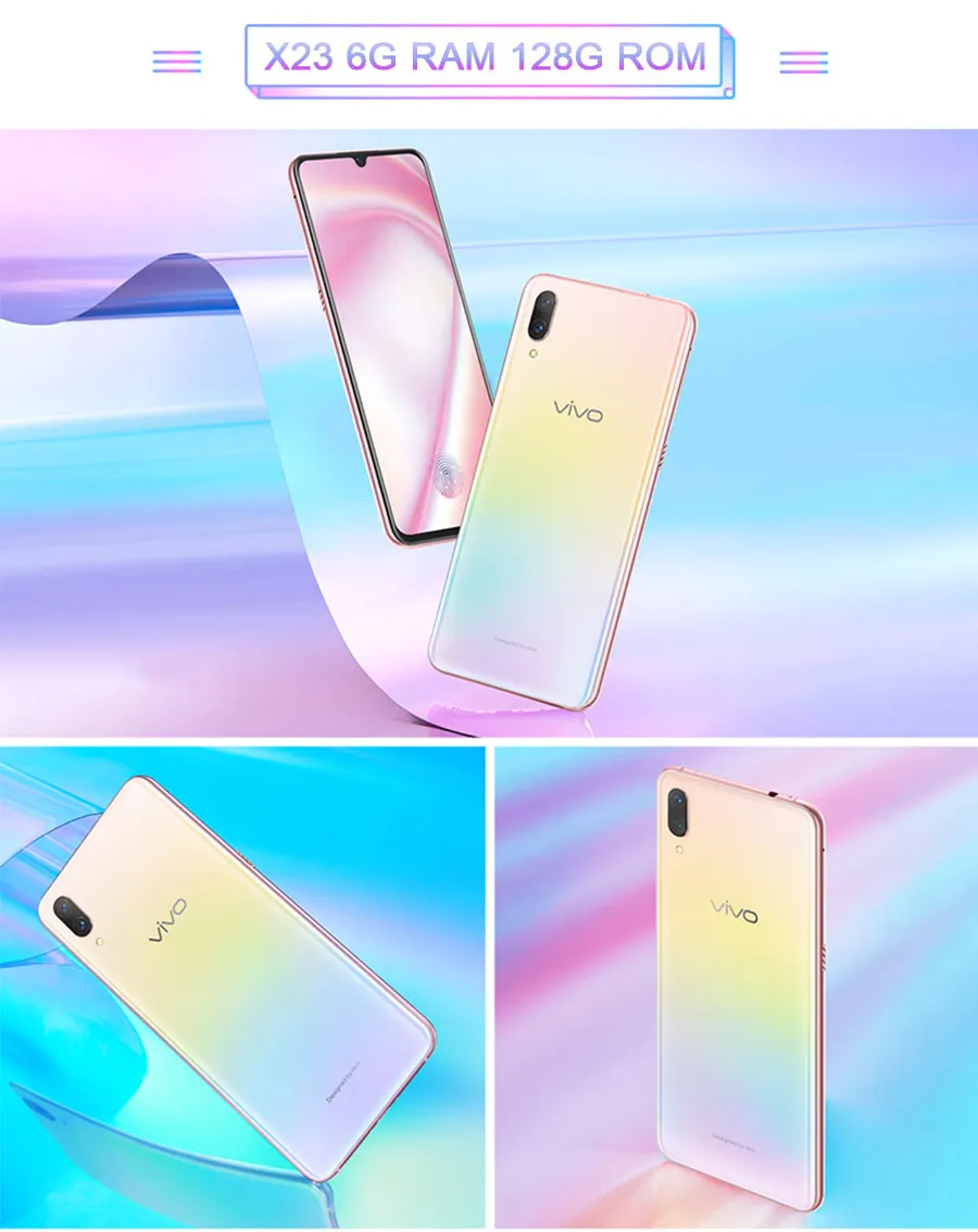 Оригинальный VIVO X23 мобильный телефон 6 41 &quot6G RAM 128G ROM 24.8MP камера Snapdragon 660