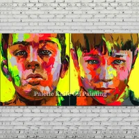 hand painted francoise nielly palette knife portrait face oil painting character figure canva wall art picture for living room 3