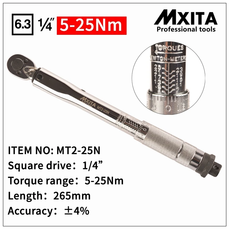MXITA Регулируемый динамометрический ключ 1 6N 2 24N 5 25N 60N 20 110N 10 150N 28 210N ручной гаечный