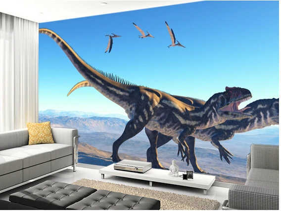 Custom papel DE parede infantile. Allosaurus настенные водостойкие обои для детской комнаты гостиной
