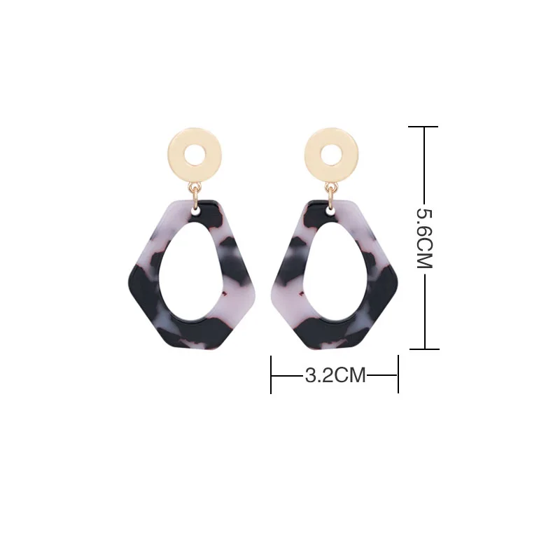 Женские серьги подвески с геометрическим рисунком Винтажные из сплава подарок