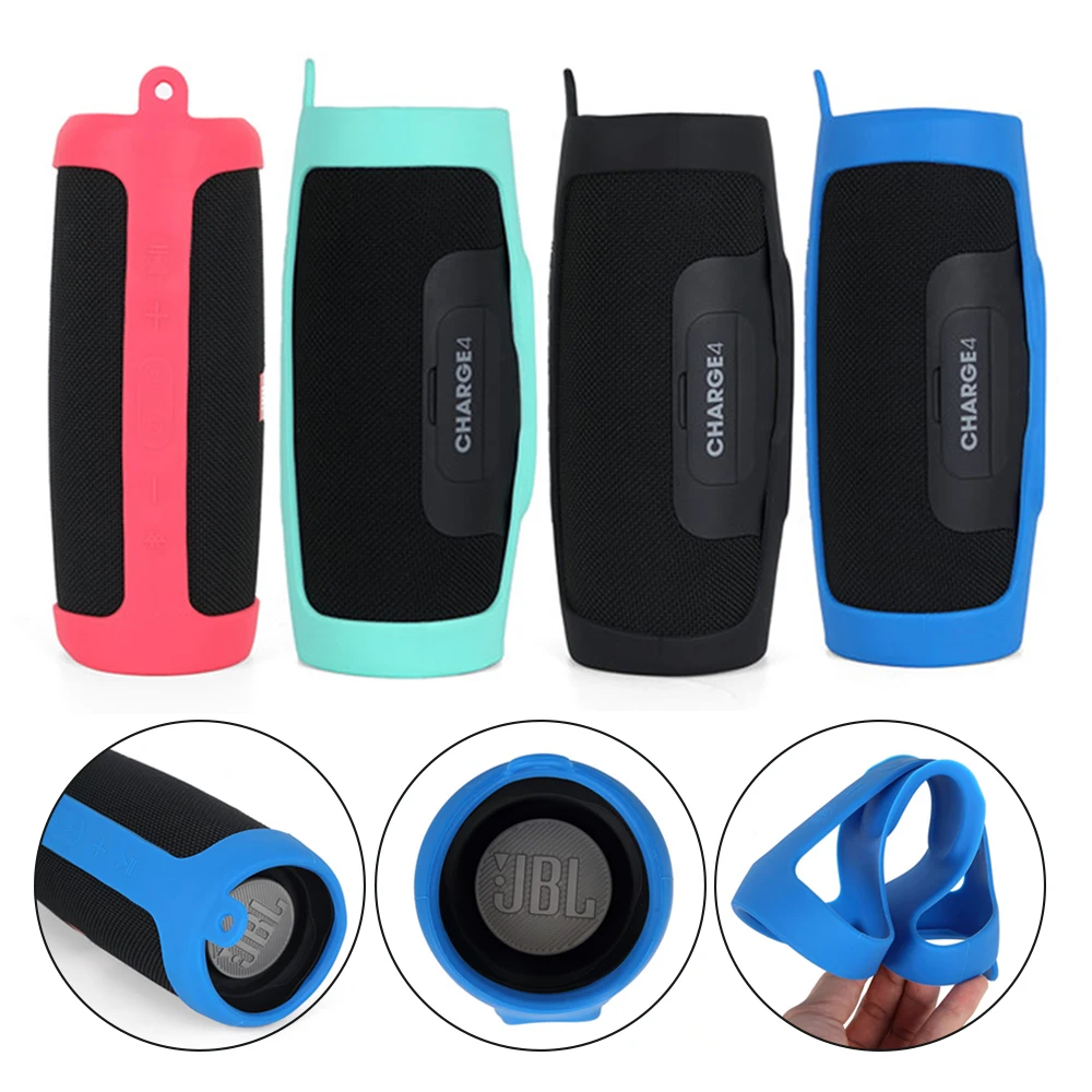 

2019 New 2 in 1 EVA Hard Travel Bag + Soft Silicone Case Cover for JBL Charge 4 Bluetooth Speaker Cases For JBL Charge4 Column