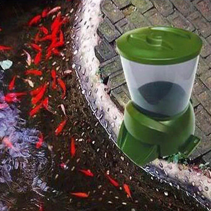Automatic Pond Fish Feeder Machine pet product Food Dispenser Digital Aquarium Timer with LCD Support Manual Feeding | Дом и сад