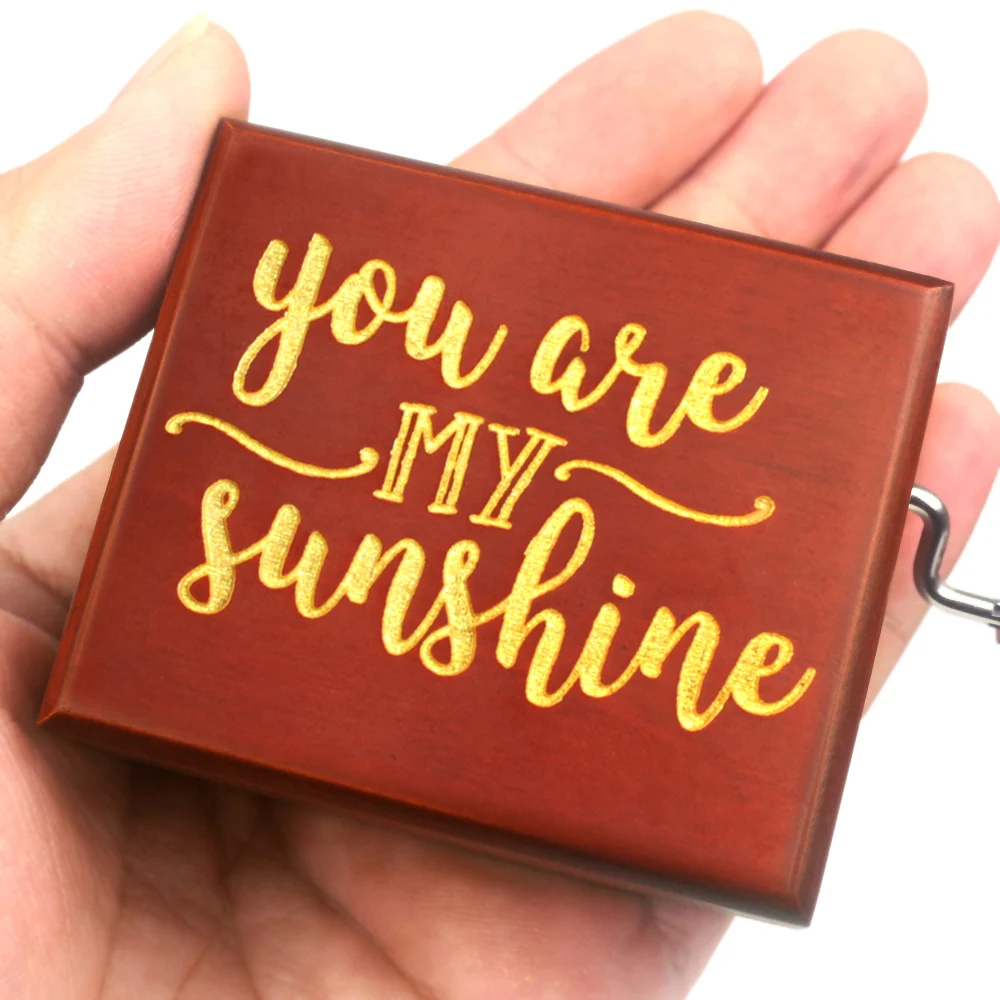 Sinzyo деревянная музыкальная шкатулка ручной работы You are my sunshine подарок на день