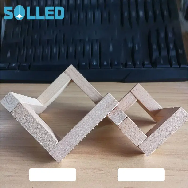 SOLLED 3D Луна Ночник светильник деревянный кронштейн стабильный базовый