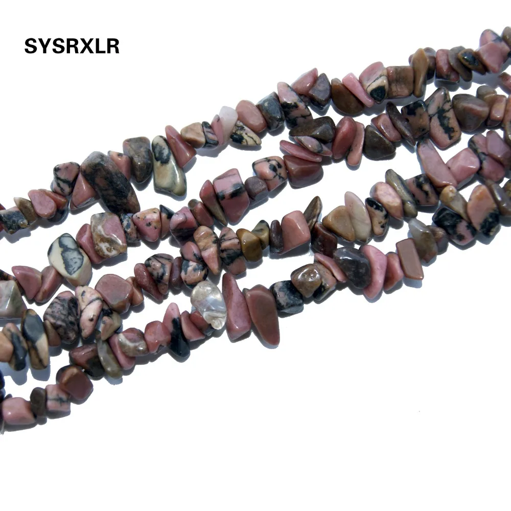 Опт фишки неровной формы натуральный черный Rhodochrosite камень бисер для