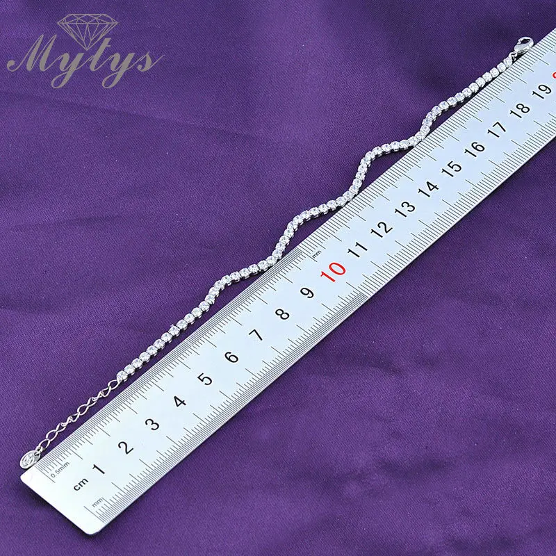 Женский теннисный браслет Mytys циркониевый Новое поступление 2017 ювелирные