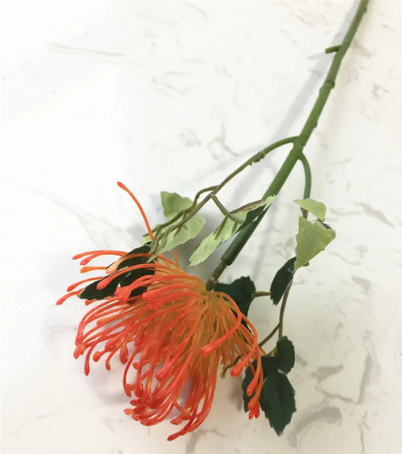 Один пластиковый цветок одуванчика одна голова/шт Leucospermum cordifolium Искусственные цветы 17,7" длинная искусственная Гортензия цветы