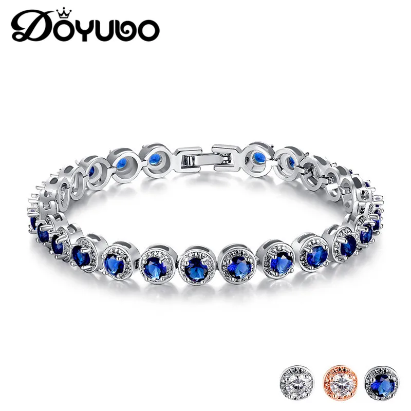 

DOYUBO модные роскошные медные CZ браслет для женщин с длинными рукавами, на свадьбу, кубический циркон серьги с кристаллами, браслет с кристалл...